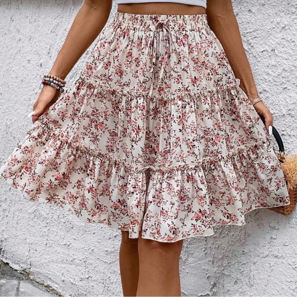 Floral A-Line Skirt
